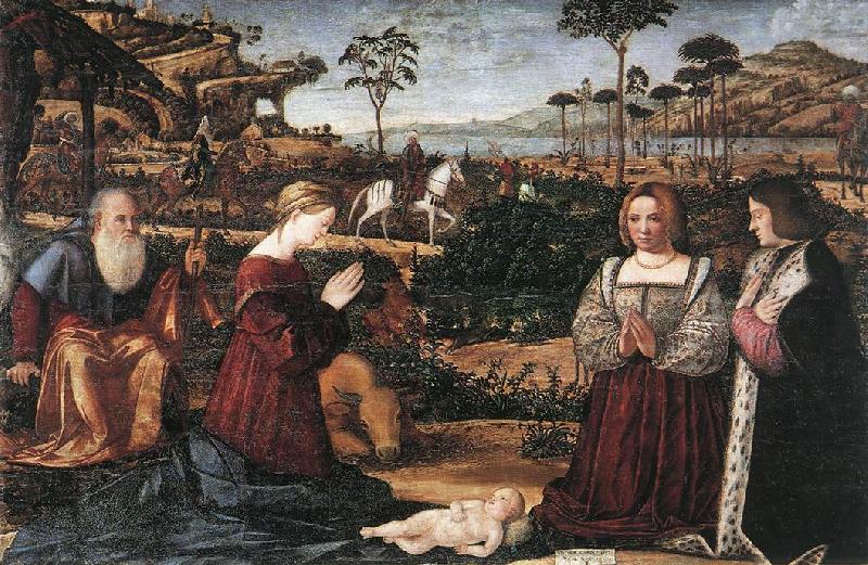 CARPACCIO, Vittore Holy Family with Two Donors